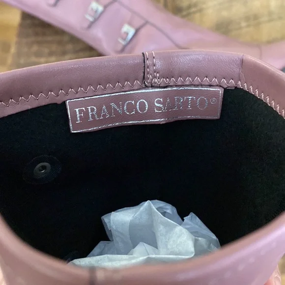 Franco Sarto Rosa Marmo Faux Leather Heeled Boots - Size 7 - Picture 7 of 16